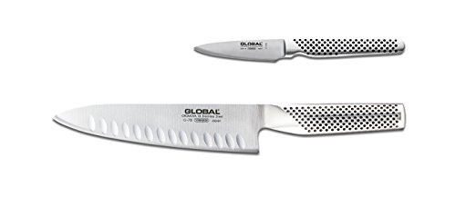 Global 2 Piece Knife Set, 2.3, Silver