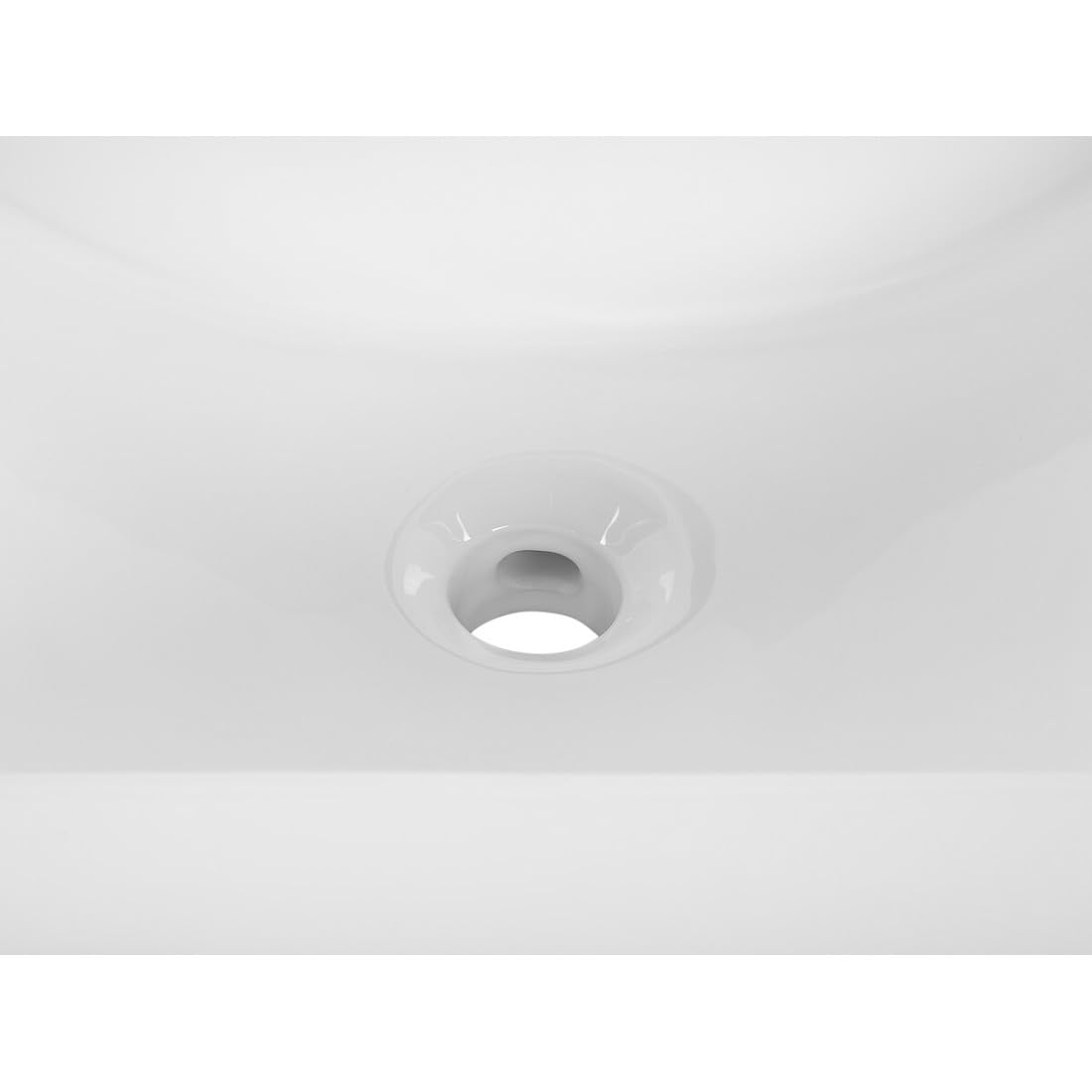 Meublorama - Lavabo empotrado (60 cm, cerámica), color blanco brillante