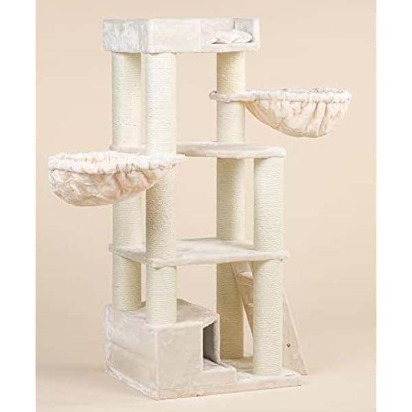 Rascador para Gatos Grandes Corner Crema arbol XXL Maine Coon Gato Gigante sisal Muebles Sofa casa Escalador casita Torre Árboles rascadores Cama Cueva Repuesto medianos