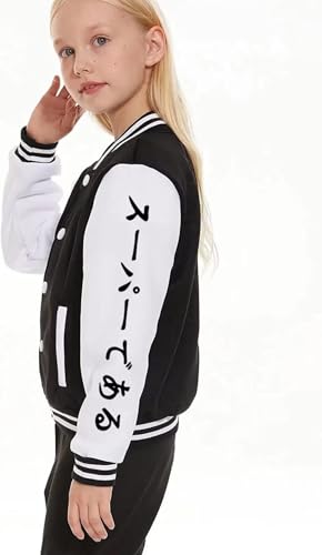 Image of ACEFAST INC Kids Boys Girls Baseball Jacket Varsity Jacket Casual Sport Coat Cardigan Sweatshirt Uniforms Youth 2-13 Year