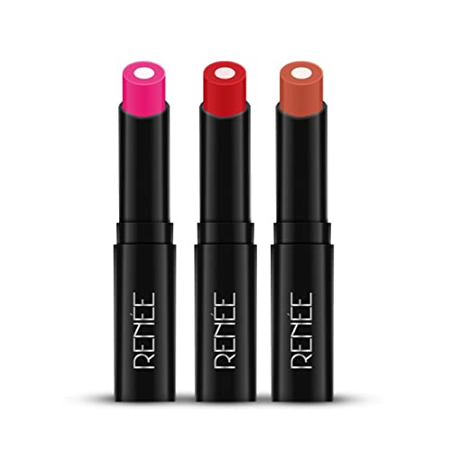RENEE Lip Fix 3 in 1 Tinted Lip Balm Combo of 3, Heals, Lightens
