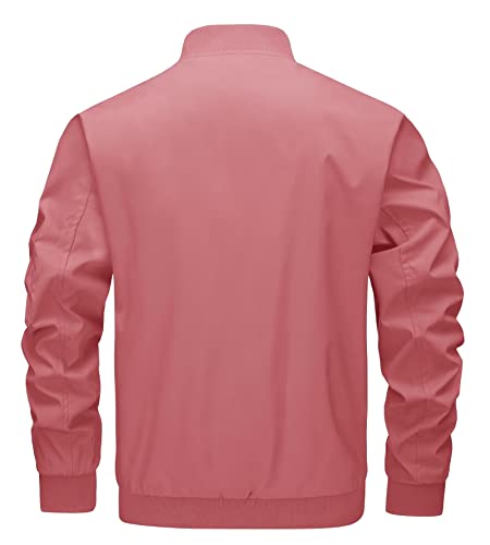 Kefitevd Men's Varsity Jackets Windbreaker Jackets Lightweight Rib Knit Bomber Jacket Men Regular Fit Sportswear Jacket Golf Jackets For Men #TOP1