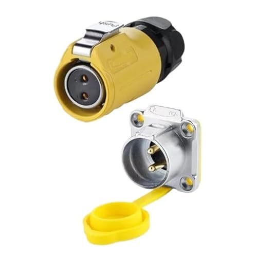 Connecteur d'alimentation circulaire 2 broches IP67 mâle femelle étanche
