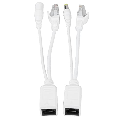 QANYEGN 10 Pair IP Camera POE Compatible Adapter, RJ45 Cable Power Over Ethernet Adapter Splitter for Surveillance Cameras