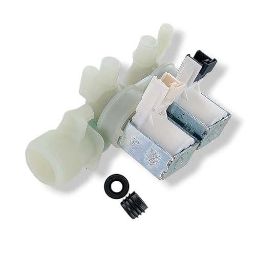 DL-pro Magnetventil zweifach 180° 10,5mm für Indesit C00110333 C00093843 Whirlpool Bauknecht 482000022813 für Waschmaschine