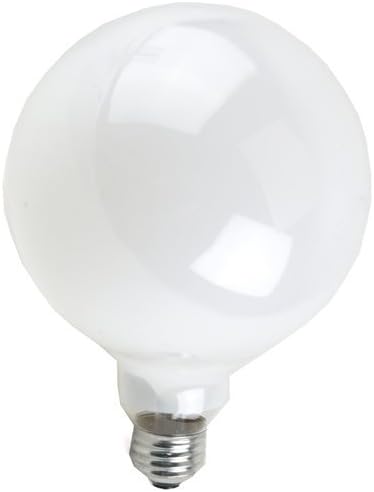 Globe Light Bulb, White, 100-Watts, 5-In.