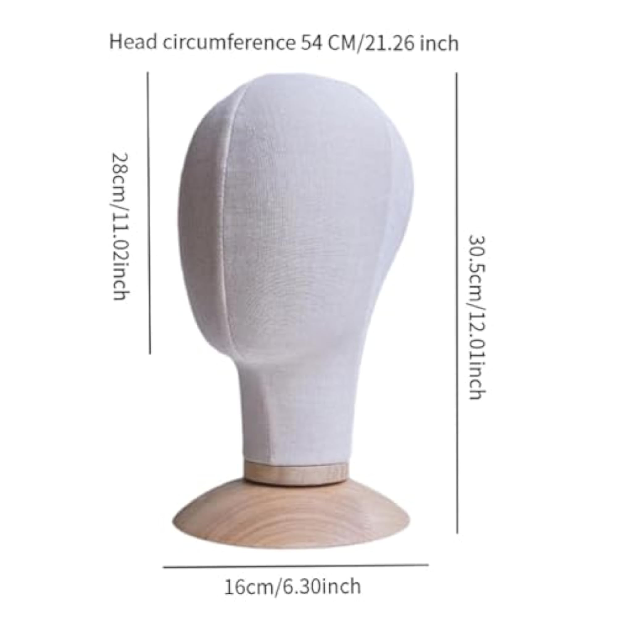 Manikin Head Model with Base Portable Wig Stand for Beginners