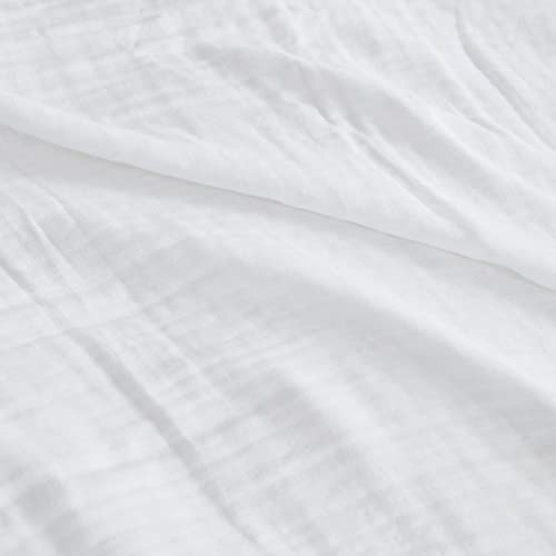 Image of Madison Park Gauze Cotton King Blanket Lightweight for Summer, White