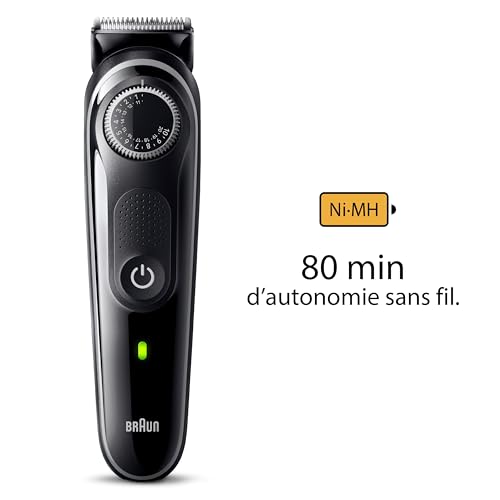 Braun Series 3 Tondeuse Électrique À Barbe Pour Hommes Avec 4 Outils De Coiffage Lame Ultra Aiguisée 40 Réglages De Longueur Rechargeable 80 Min Sans Fil BT3440 - vue 6