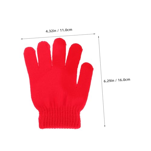 Beaupretty Warm Gloves Knit Full Finger Winter Gloves for Boys Ages Solid Color Lightweight Washable for Autumn Winter2