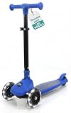 SereneLife Monopattino Bambino Pieghevole a 3 Ruote con Luci LED, Manubrio Regolabile, Freno Posteriore, per Bambini e Bambine dai 3 Anni fino a 50 kg