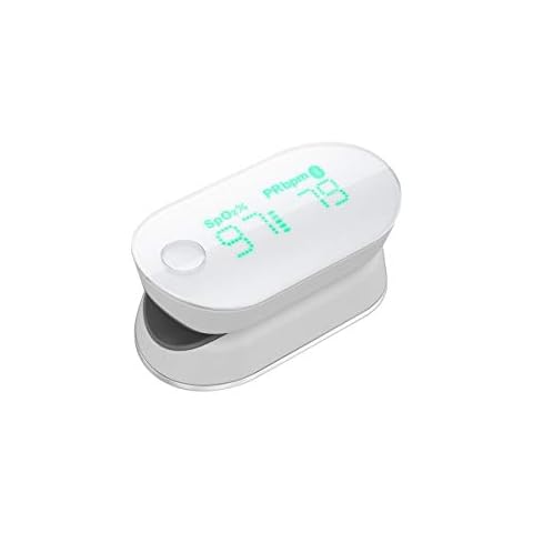 iHealth PO3M Fingertip Pulse Oximeter with Plethysmograph and Perfusion Index on the App, Measures Blood Oxygen Saturation, Perfusion Index, Pulse Rate Cover