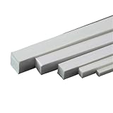 ABS-Kunststoffstangen, Packung mit 50 quadratischen ABS-Kunststoffstäben einer Länge von 250 mm in den Größen 1–6 for DIY-Modellbau(1.5x1.5x250mm)