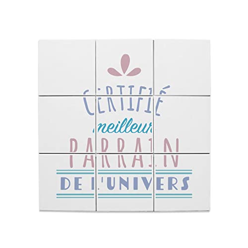 Carreaux Céramique Décoratif Parrain | Une fresque d'amour familial de 60 x 60 cm