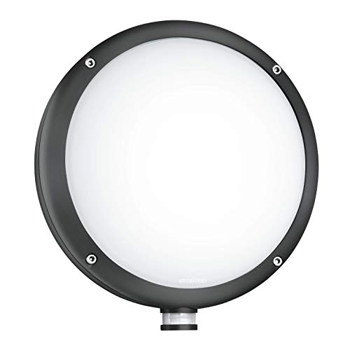 Steinel L 330 S Lampada Da Esterno, Lampada Da Parete 8,4 W, Sensore Di Movimento A 360°, Portata 7 M, Resistente Agli Urti, Bianco Caldo [Classe Di E