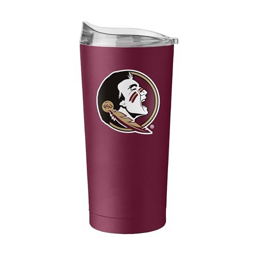 Image of Logo Brands NCAA 20 oz Powder Coat Stainless Tumbler -Double-Wall Insulated Everday Tumbler for Hot or Cold Drinks, High Lip Lid, Team Color