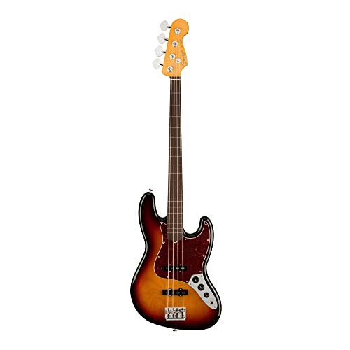 Fender �G���L�x�[�X American Professional II Jazz Bass Fretless, Rosewood Fingerboard, 3-Color Sunburst �t��