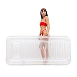 Clear Lounger by LÔTELI - Transparent Inflatable Chaise Pool Float for Adults & Kids - Minimal Aesth