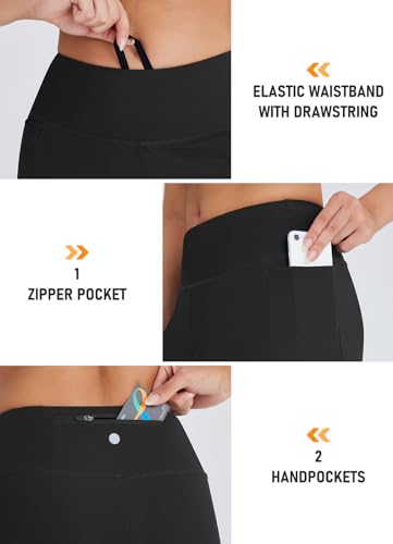 Women's 4" Swim Shorts High Waisted UPF50+ Board Shorts Tummy Control Boy Shorts Swimsuit Bottoms4