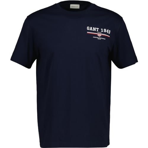 Gant Herren Graphic T-Shirt Evening Blue XL EU