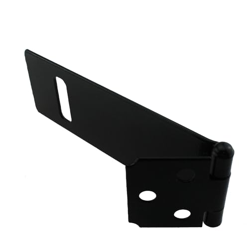 Image of 4PCS Door Sliding Latch Lock Painted Iron Lock 4 Inch Black Padlock Hitch with Screw for Cabinet and Box and Door