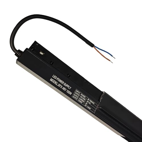 48V DC 100W LED Magnetic Track Power Driver, Input Range 85-265VAC Power Supply, Tool-Free Snap-in, UL/CE/ROHS Certified, Compatible with Embedded Magnetic Track Lighting (Home/Commercial DIY & Pros)