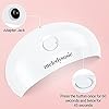 UV-LED-Nail-Lamp-Melodysusie-Nail-Light-Portable-LED-Nail-Lamp-for-Gel-Polish-Nail-lamp-for-Acrylic-and-Gel-Suitable-for-Travel-Home-School-Office-White MelodySusie Portable UV LED Nail Lamp for Semi Cured Gel Nail Strips, Art04 6W Mini UV Light with 2 Timers (45s/60s) for Gel Nails, Stickers and Strips