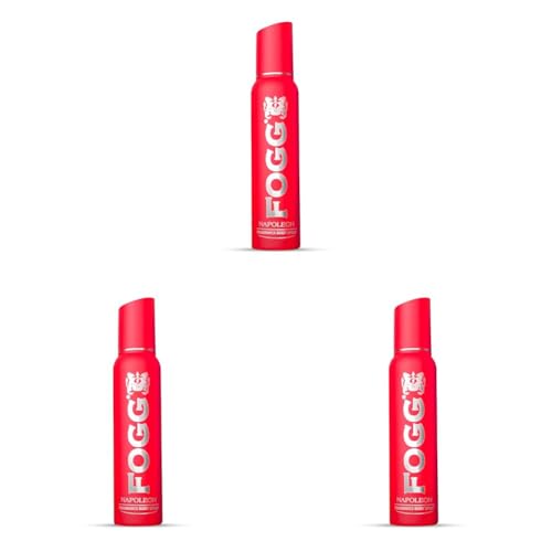 Image of Fogg Napoleon No Gas Deodorant for Men, Long-Lasting Perfume Body Spray, 150 ml (Pack of 3)