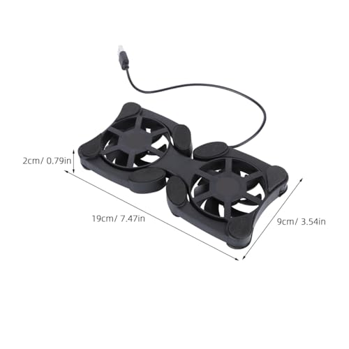 Base portátil plegable con ventiladores USB para laptop miniatura 2