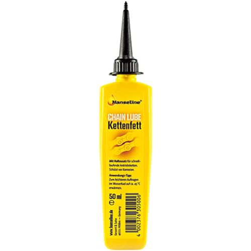 Hanseline Unisex – Erwachsene Kettenfett-03560489 Kettenfett, Gelb/Schwarz, 50 ml Hanseline Unisex – Erwachsene Kettenfett-03560489 Kettenfett, Gelb/Schwarz, 50 ml