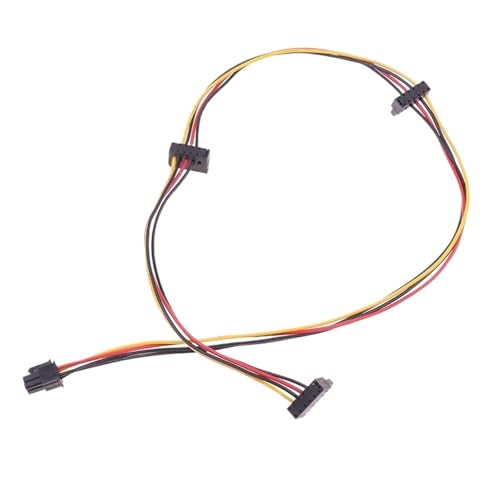 Cable 4Pin a 2 puertos HDD SSD SATA para fuente ATX miniatura 5