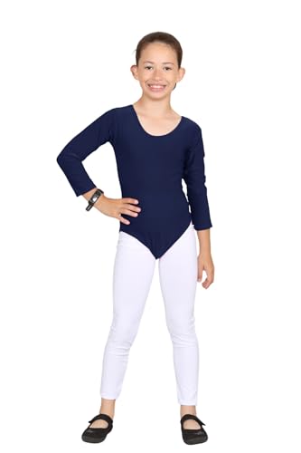 Justaucorps danse fille bleu marine idéal pour les cours de ballet