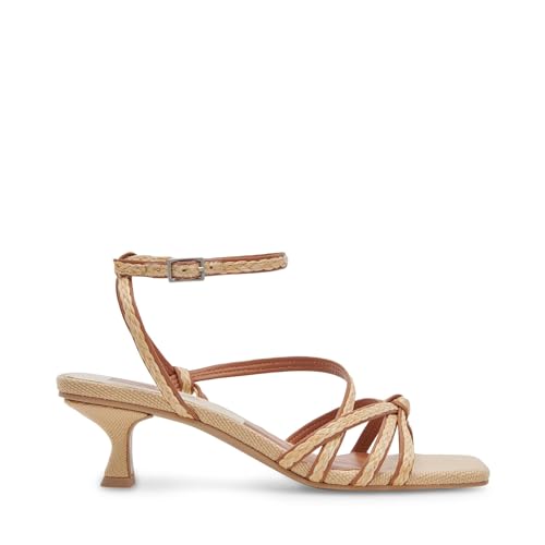 Dolce Vita Women\'s BEV BRAID Heeled Sandal, BROWN/NATURAL JUTE, 8
