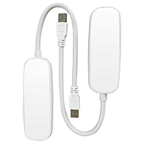 FINENIC USB LED White Reading Night Light Lamp 2PACK, 5V 2.5W Portable Natural Reading Lamp with Flexible Neck, Eye Protection, Pocket Night Lamp Indoor Outdoor Cover
