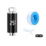 WIIYENA Alcachofa de ducha inteligente con pantalla LED de temperatura y no requiere batería, piezas de repuesto, A