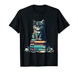 Photo Gallery gatto nerd seduto sui libri divertente bibliotecario cat mamma maglietta Photo Gallery gatto nerd seduto sui libri divertente bibliotecario cat mamma maglietta
