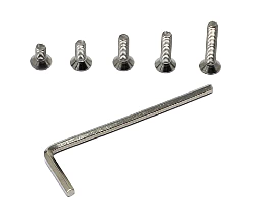 Iexcell 250 Pcs M3 X 6/8/10/12/16 Stainless Steel 304 Hex Socket Flat Head Cap Screws Bolts Assortment Kit #TOP2