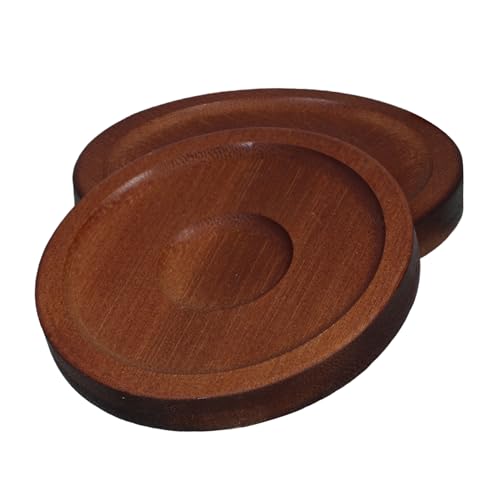 Ipetboom Rotary Wood Coasters (2 Pack) for Whiskey Glasses