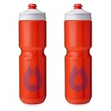 HydraPak | Polar Bottle - Breakaway Surge Lightweight Bike Water Bottle 2-Pack - High Flow, Cycling & Sports Squeeze Bottle (Orange, 880ml / 30oz)