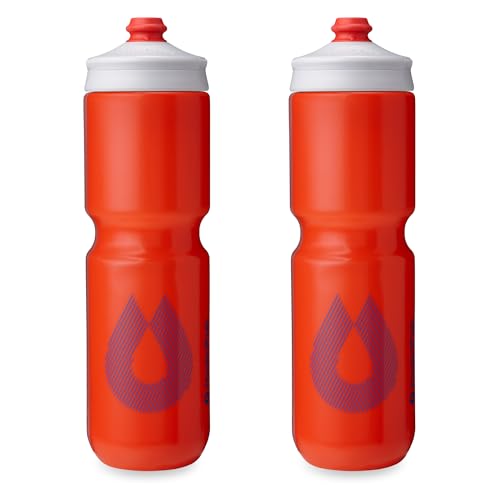 Image of HydraPak Breakaway Surge Lightweight Bike Water Bottle 2-Pack (20oz, 25oz, 30oz) - High Flow, Cycling & Sports Squeeze Bottle