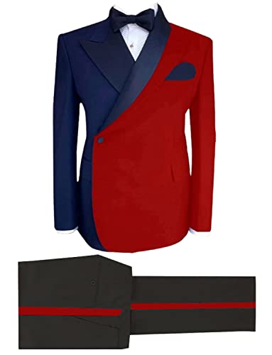 Costume de couleur un bouton hommes veste et pantalon pour dîner sans pli cosplay