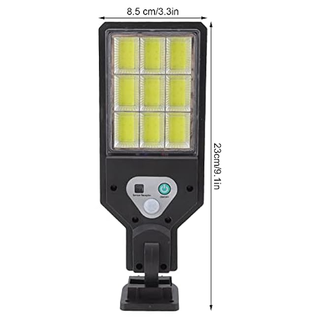 Fockety Solar Street Light, Outdoor 3000LM IP65 Waterproof Solar Flood Light, Multifunction Security LED Solar Parking Lot Light with Motion Sensor for Outside Garden Yard Parking