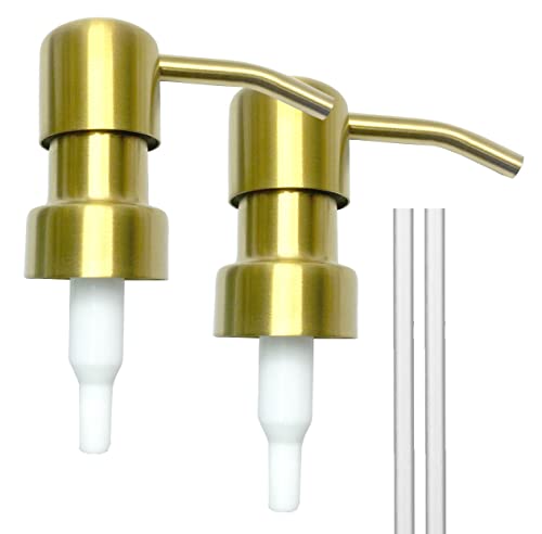 Pumpsy Concepts Bird Head Brass Finish Metal Lotion Replacement Pump, 28-400 (1.07 in) (Pack of 2)