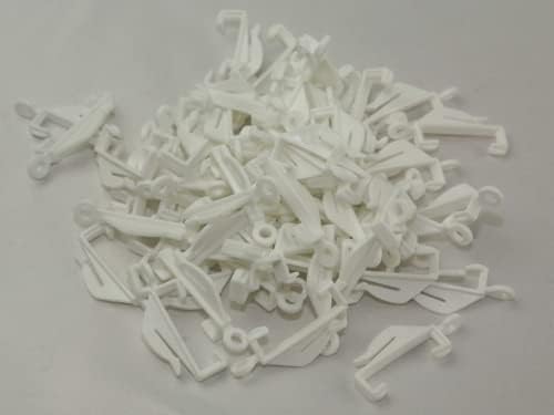Plastic Curtain Deco Rail Gliders White - Each