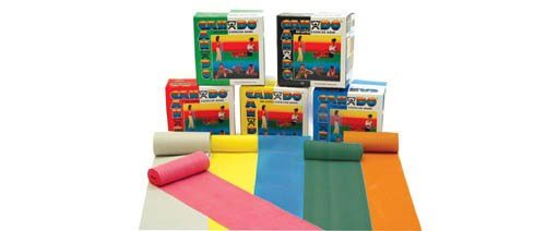 Cando10-5621 No Latex Exercise Band - 50 Yards - Yellow - X-Light