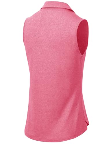 Image of BGOWATU Women's Sleeveless Golf Polo Shirts Collared V Neck Tennis Tank Tops UPF 50+ Quick Dry Lightweight