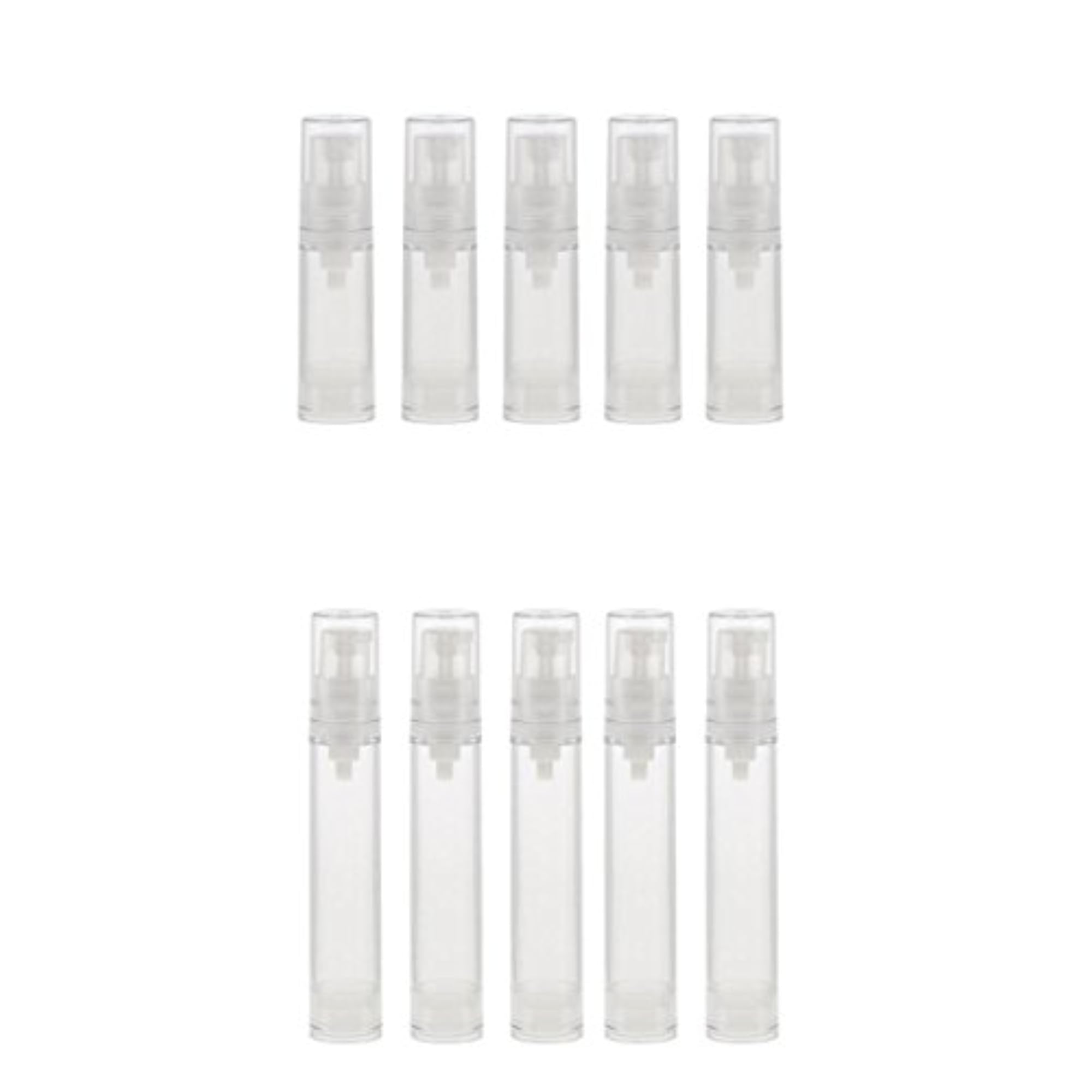 10 Pieces Pump Empty Airless Tubes for Cosmetic Cream & Lotion