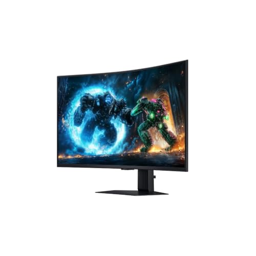 Samsung Monitor Gaming Odyssey G7 (S37FG750EU), Curvo (1000R), 37'', 3840X2160 (Uhd 4K), HDR10+, Va, 165Hz, 1Ms, Freesync Premium Pro, Hdmi, Dp, Ingresso Audio - 3