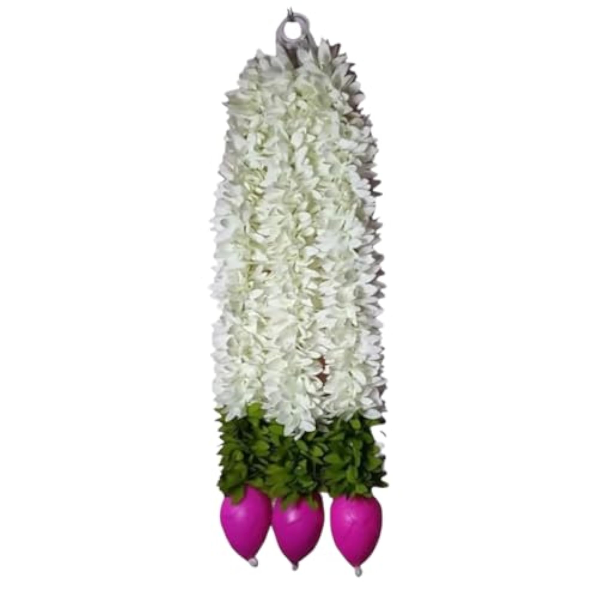 Artificial White Gajra Flower Strings for Home & Pooja Decoration
