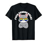 LGBT Spruch Regenbogen Katze mit Sonnenbrille